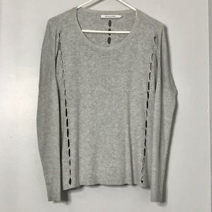 Stitches and Stripes Anthropologie Grey Sweater M